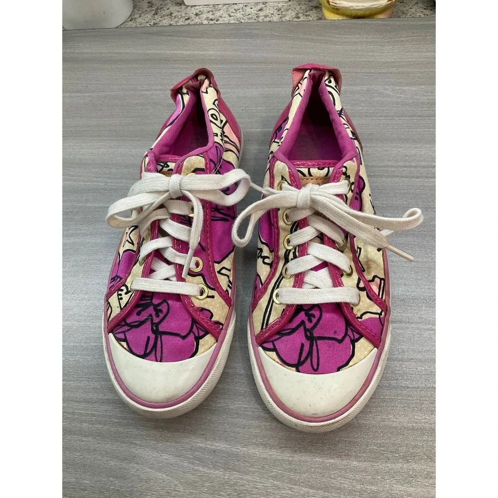 COACH BARRETT POPPY LOVE DESIGNER FUCHSIA PINK PATENT LEATHER TRIM